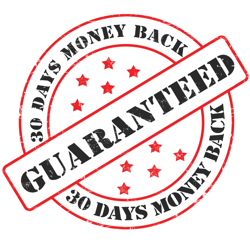 30 day money back guarantee stamp