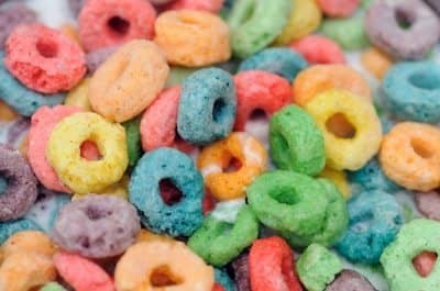 food colorings in cereal