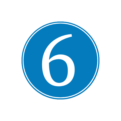 blue number 6