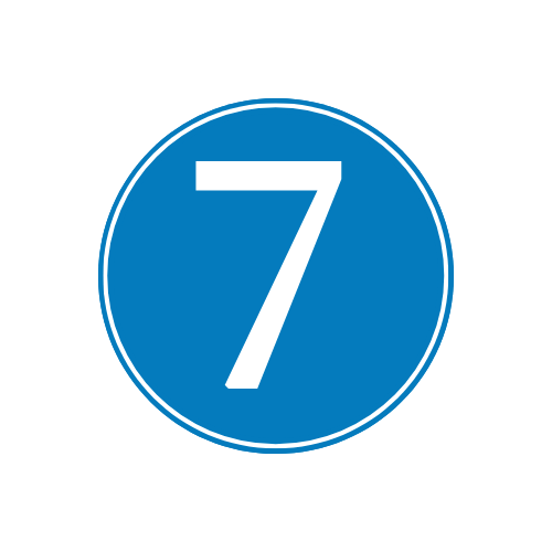 blue number 7