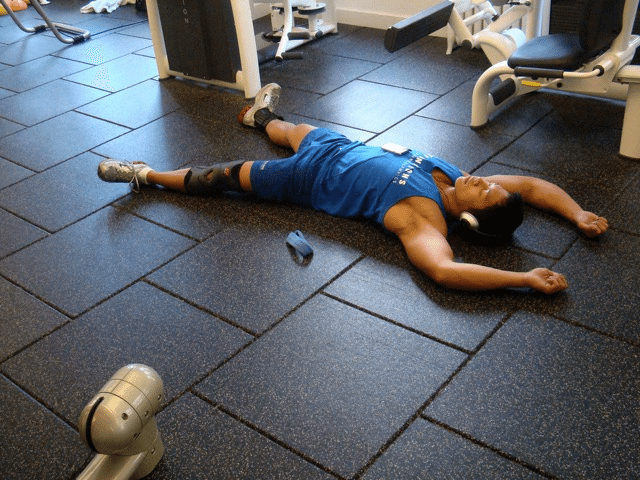 guy laying on the floor