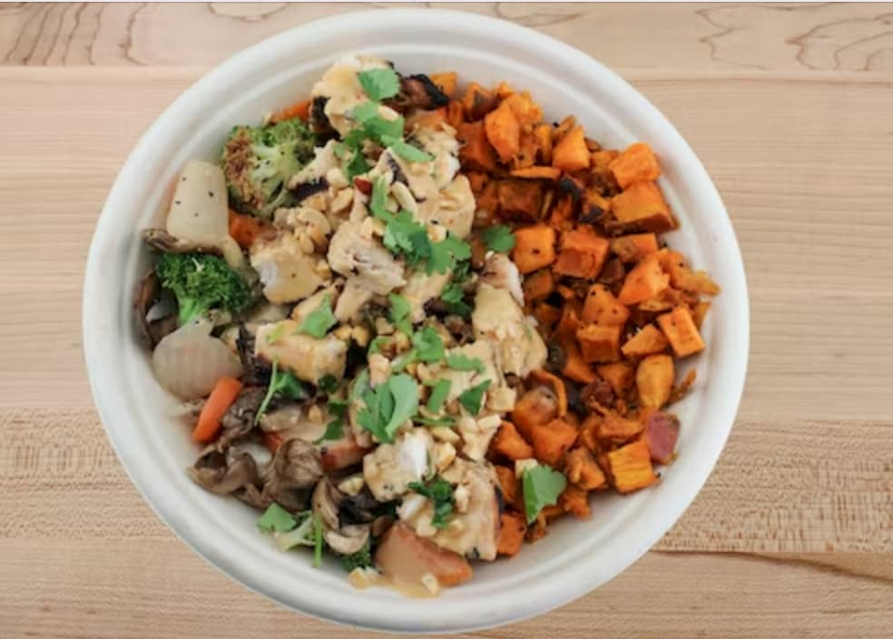 Healthy Thai Coconut Chicken Bowl