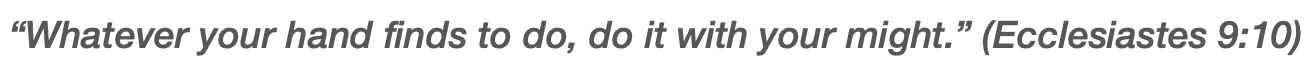 Elect Motto “Whatever your hand finds to do, do it with your might.” (Ecclesiastes 9:10)