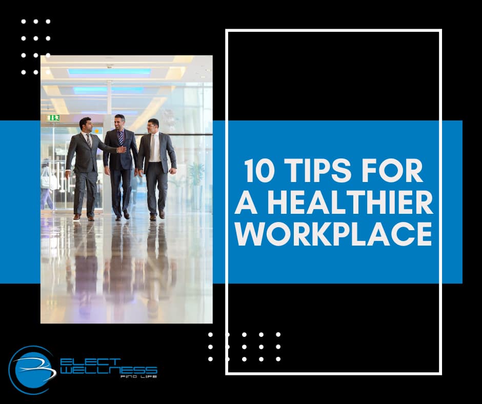 10 Tips for a healthier Workplace Men walking in office