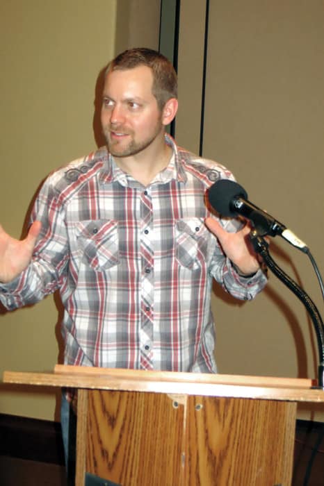 thomas jensen speaking on aging well at retirement community