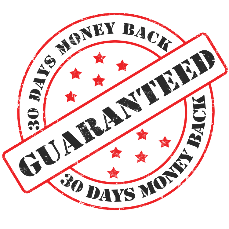 30 day money back guarantee stamp